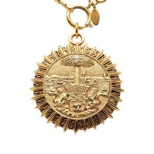 Chanel Pendant Necklace Gold #234108C13B